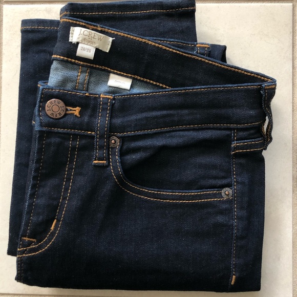 NWOT J.Crew Dark Wash Skinny Jeans 26/26 - Picture 1 of 4